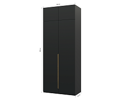 Изображение товара Пакс Альхейм 22 black (gold) ИКЕА (IKEA) на сайте delmard.ru