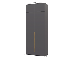 Изображение товара Пакс Альхейм 22 grey (gold) ИКЕА (IKEA) на сайте delmard.ru