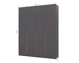 Изображение товара Пакс Альхейм 24 grey (gold) ИКЕА (IKEA) на сайте delmard.ru