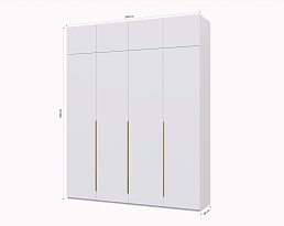 Изображение товара Пакс Альхейм 24 white (gold) ИКЕА (IKEA) на сайте delmard.ru